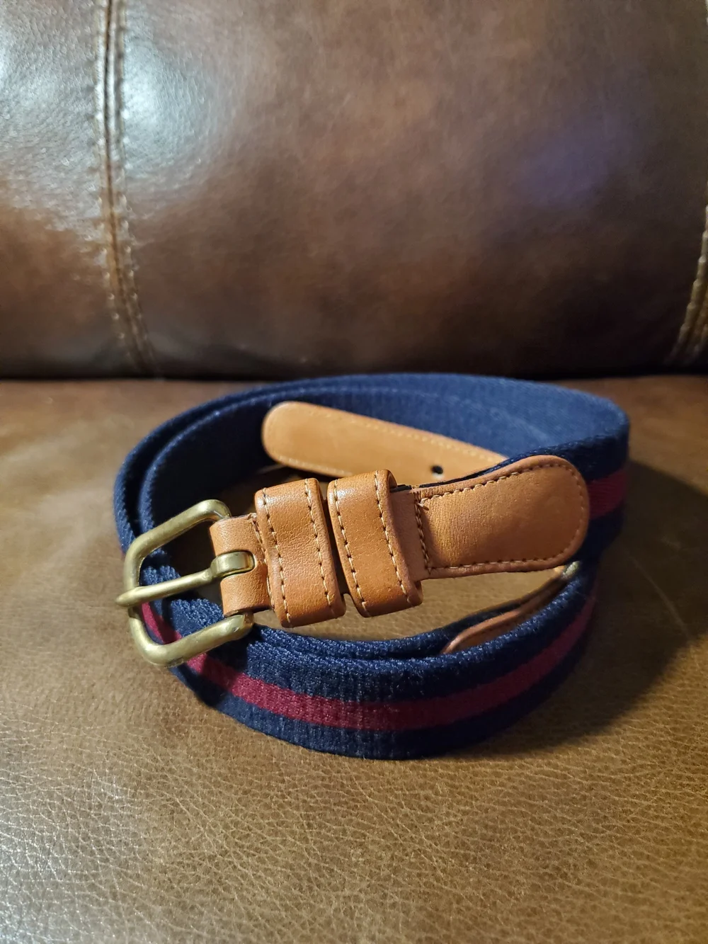 Coach Leather Wool Belt 40